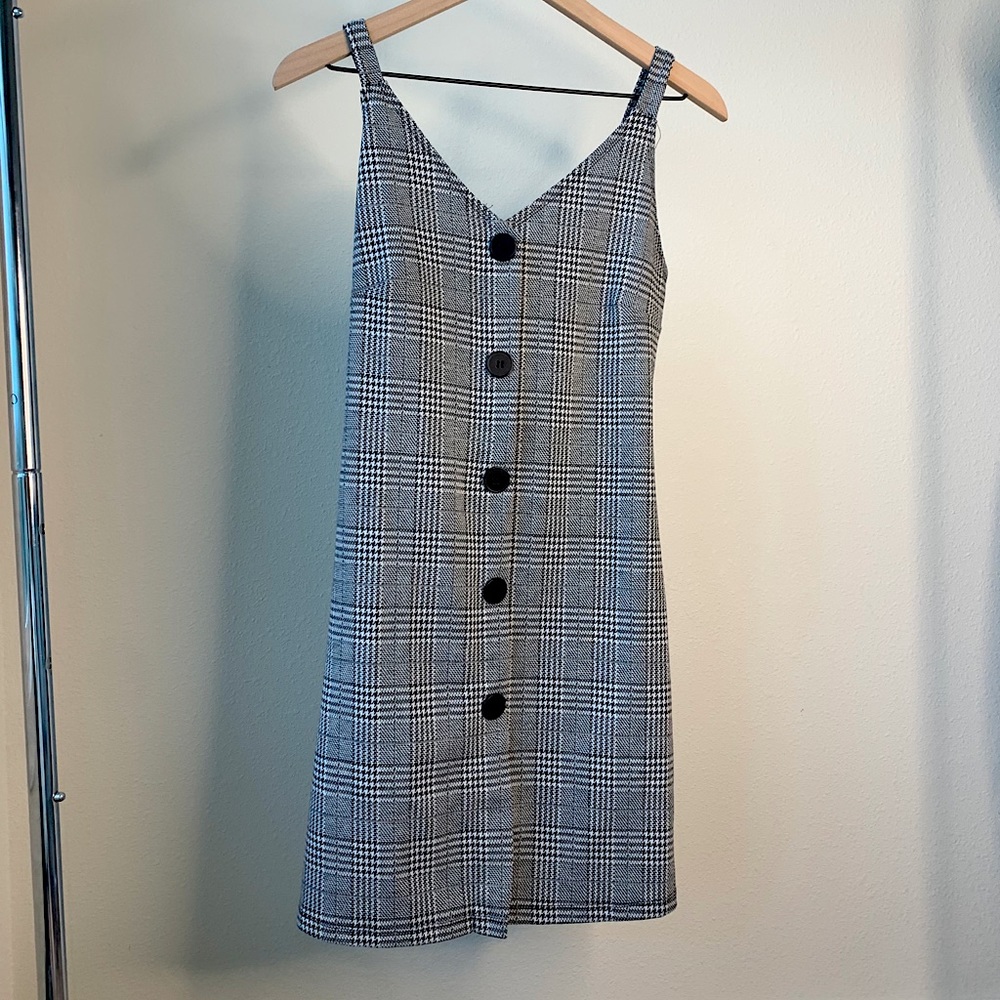 Black & White Checkered Layering Dress